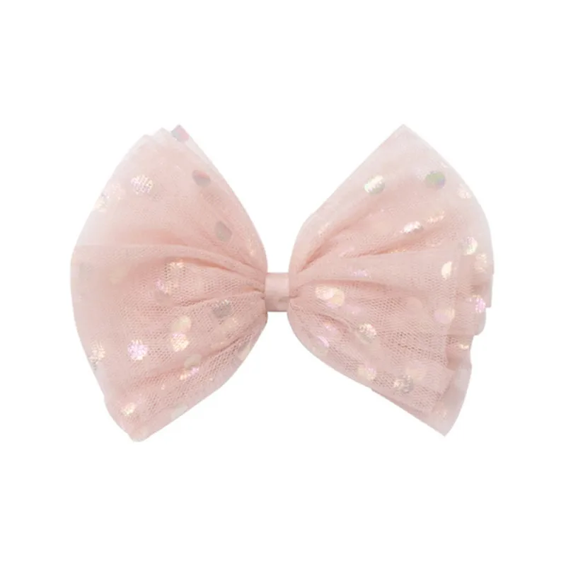 10 шт./лот ins милые модные блестящие заколки со звездами и бантом цветные в горошек