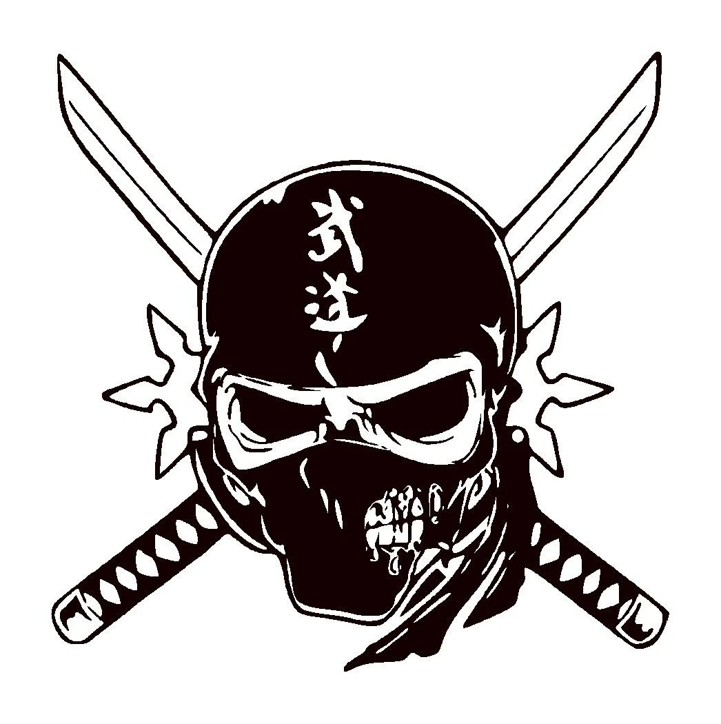 Для Череп ниндзя .... уникальный виниловая наклейка Графический Декаль для