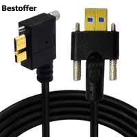 30cm1m2m usb 3 0 a to micro b male to male with dual m3 screw locking digital device data charging cable