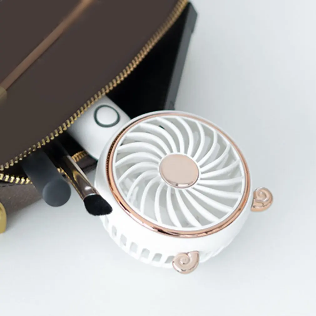 

Small Desk Mini Fan USB Rechargeable Standing Handheld Personal Fan LED Light Handheld Outdoor Travel Air Conditioner Cooler