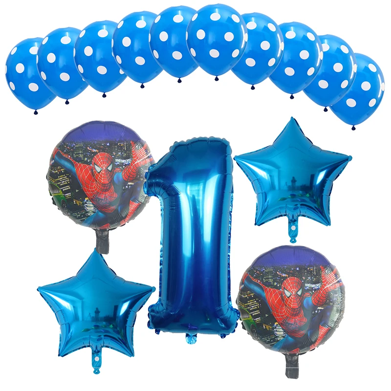 15 шт. &quotЧеловек паук&quot гелий Фольга воздушных шаров из латекса воздушный Globos