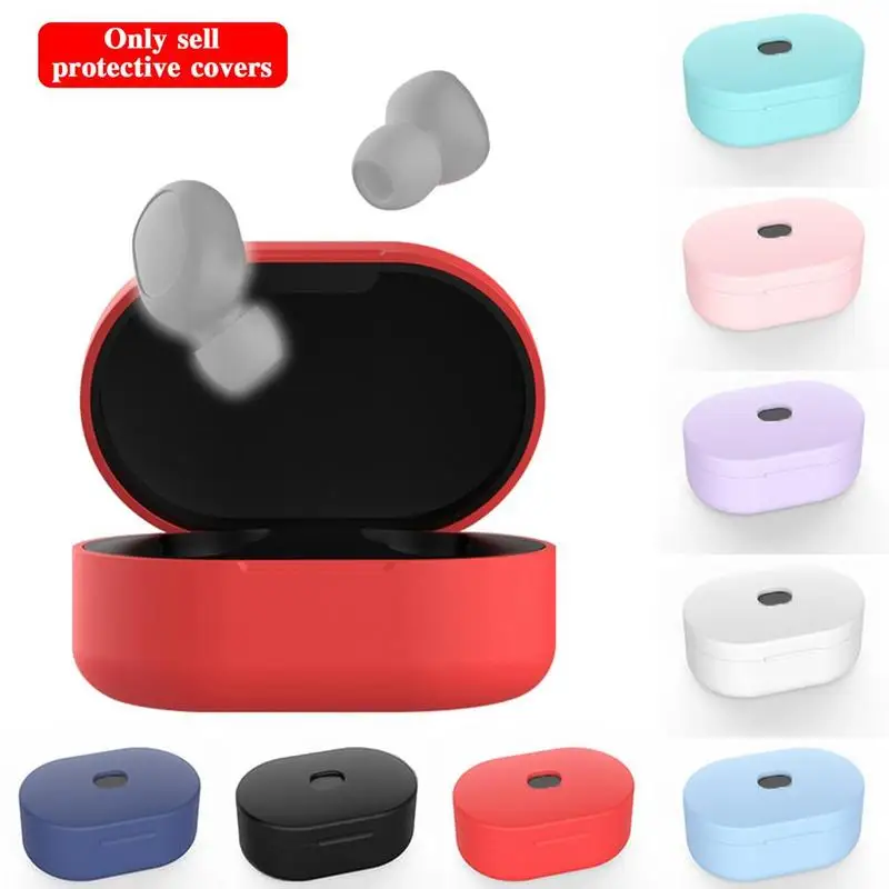 

Silicone Earphone Case for Xiaomi Redmi AirDots Headphone Cover Box TWS Bluetooth Wireless Headset Shell for Air Dots 1 2 Box