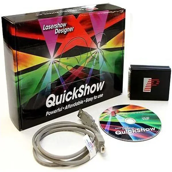 Новая версия Pangolin Quickshow лазерное программное обеспечение с USB источник питания ILDA для лазерного освещения - Цвет: Pangolin Quickshow