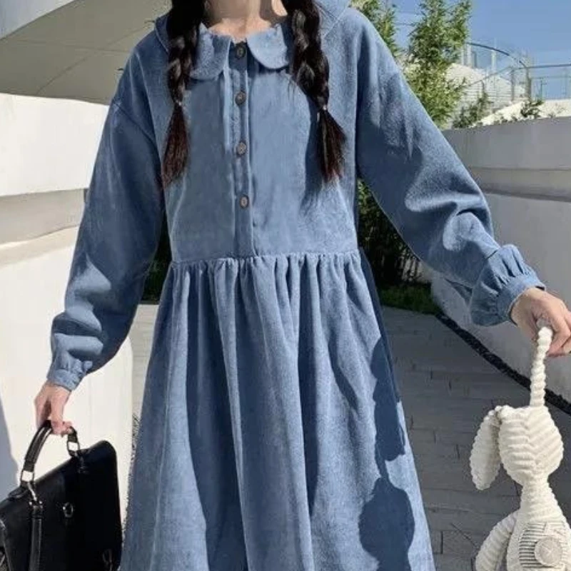 Женские платья с длинным рукавом в стиле преппи шикарные милые школьные японском