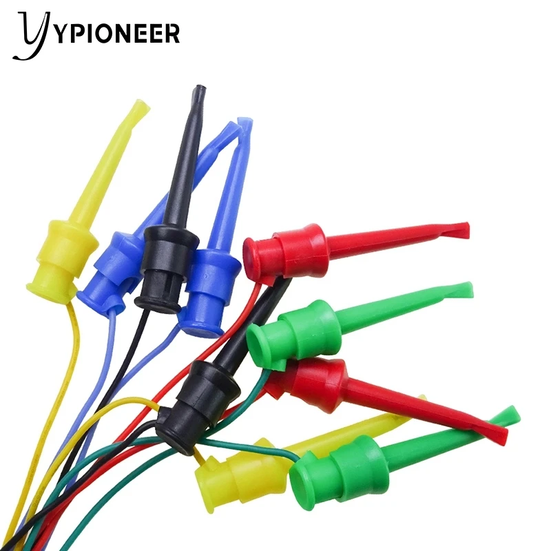 YPioneer 10 шт. Дюпон папа/гнездо для теста крюк зажимы силиконовые перемычки провода