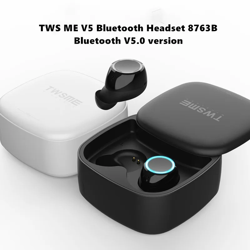 MIJIA TWS ME V5 Bluetooth наушники с двойной ручкой мини Беспроводные спортивные наушники сенсорные наушники-вкладыши bluetooth-гарнитура