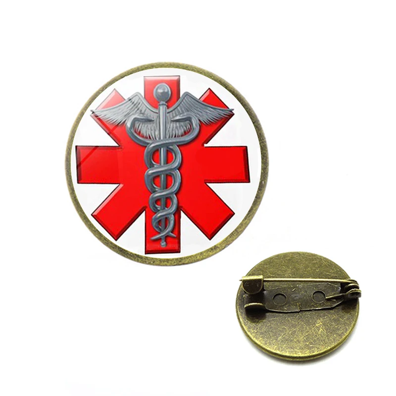 Логотип ВОЗ броши змея кадуцеус булавки Доктор Медсестры медицинский значок