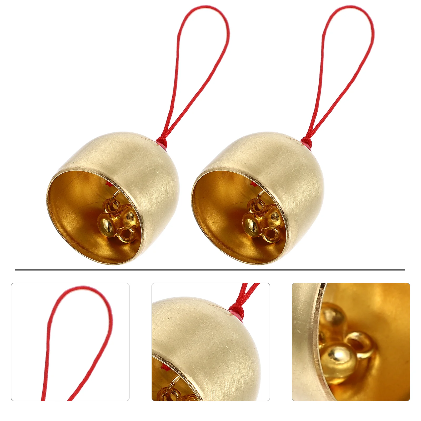 2Pcs Christmas Tree Hanging Bells Party DIY Bell Set (Red) | Дом и сад