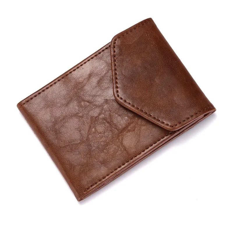 

2021 New Fashion Wallet Women Men Mini Ultrathin Leather Wallet Slim Wallet Coins Purse Credit ID & Card Holders Card Cases