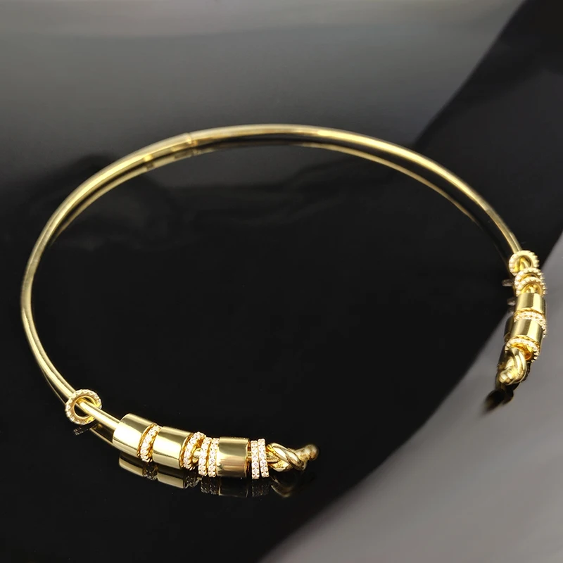 

s925 sterling silver new fashion multi-circle fashion open collar women's banquet party Moroccan jewelry
