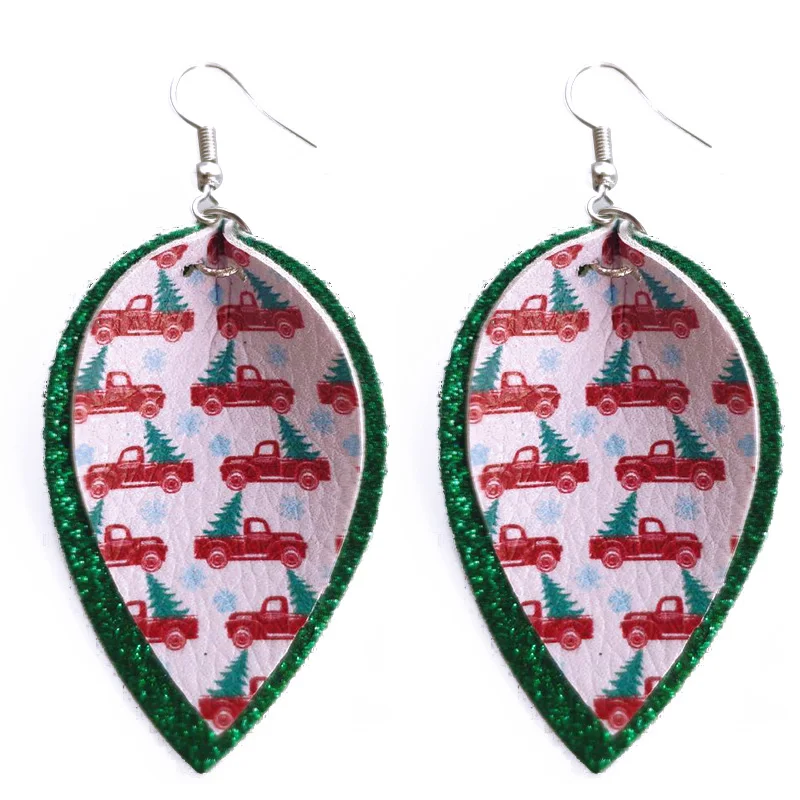 Cpop леопардовые серьги из искусственной кожи для женщин новинка кожаные