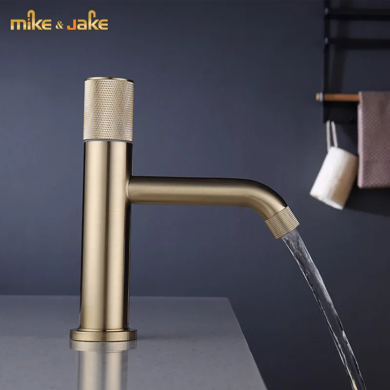 Роскошный золотой латунный смеситель для раковины в ванную комнату горячей и