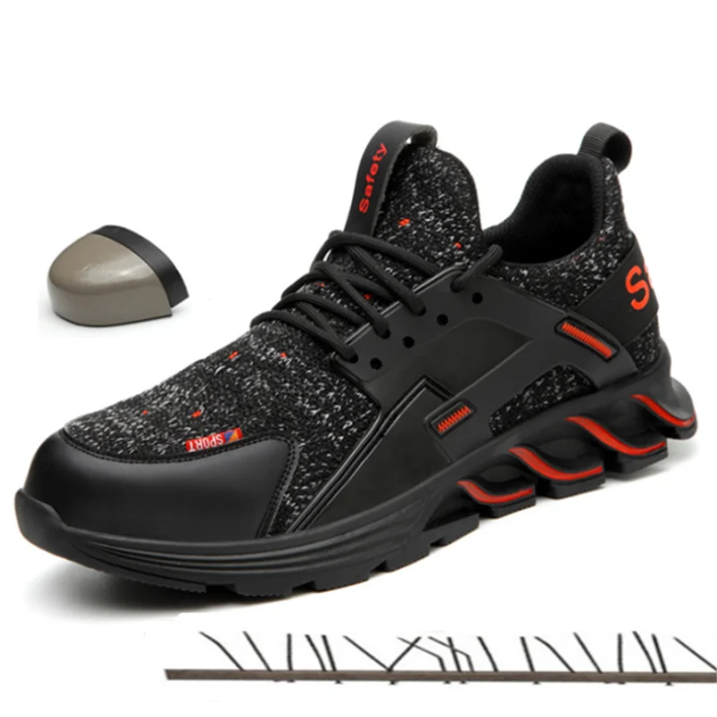 Нестираемая обувь для мужчин и женщин со стальным носком защитная дизайнерские