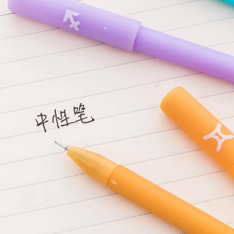 Креативная гелевая ручка с 12 созвездиями 0 5 мм черными чернилами канцелярские