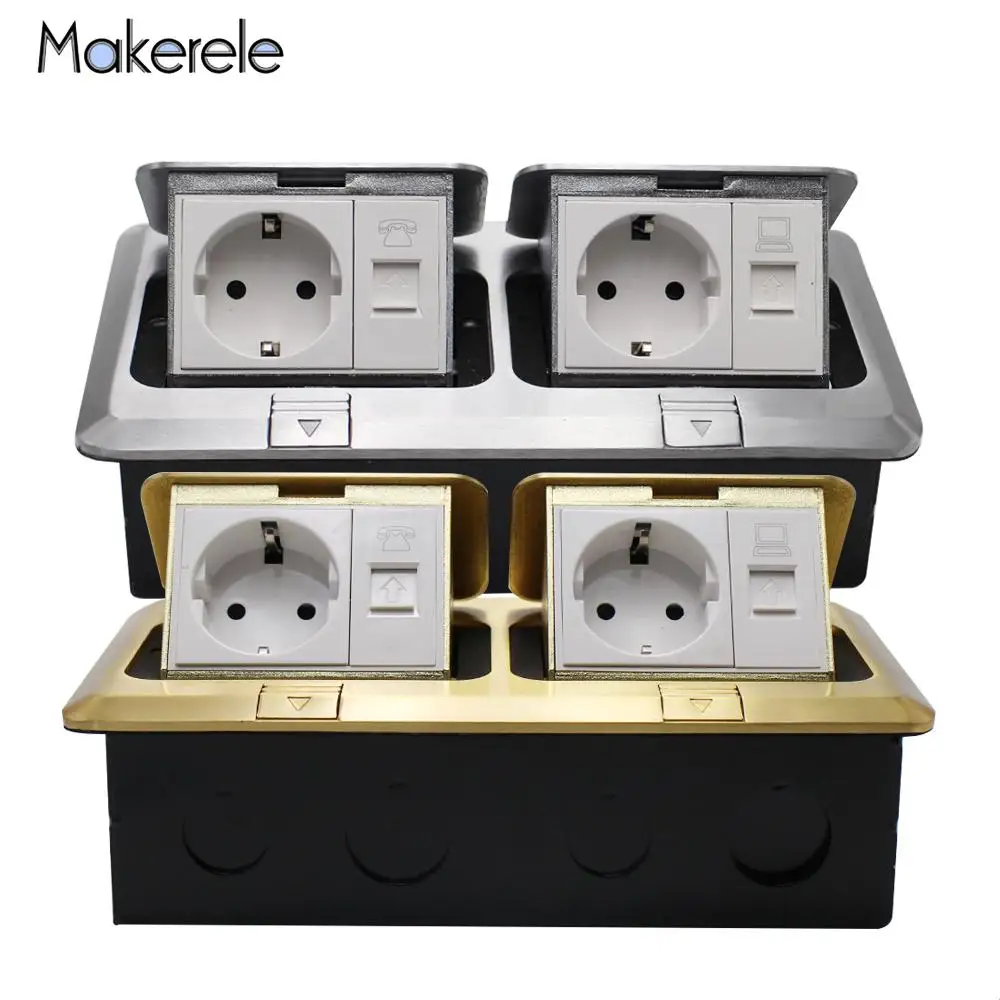 3F алюминиевая/кропперная панель всплывающее напольное гнездо стандарт ЕС