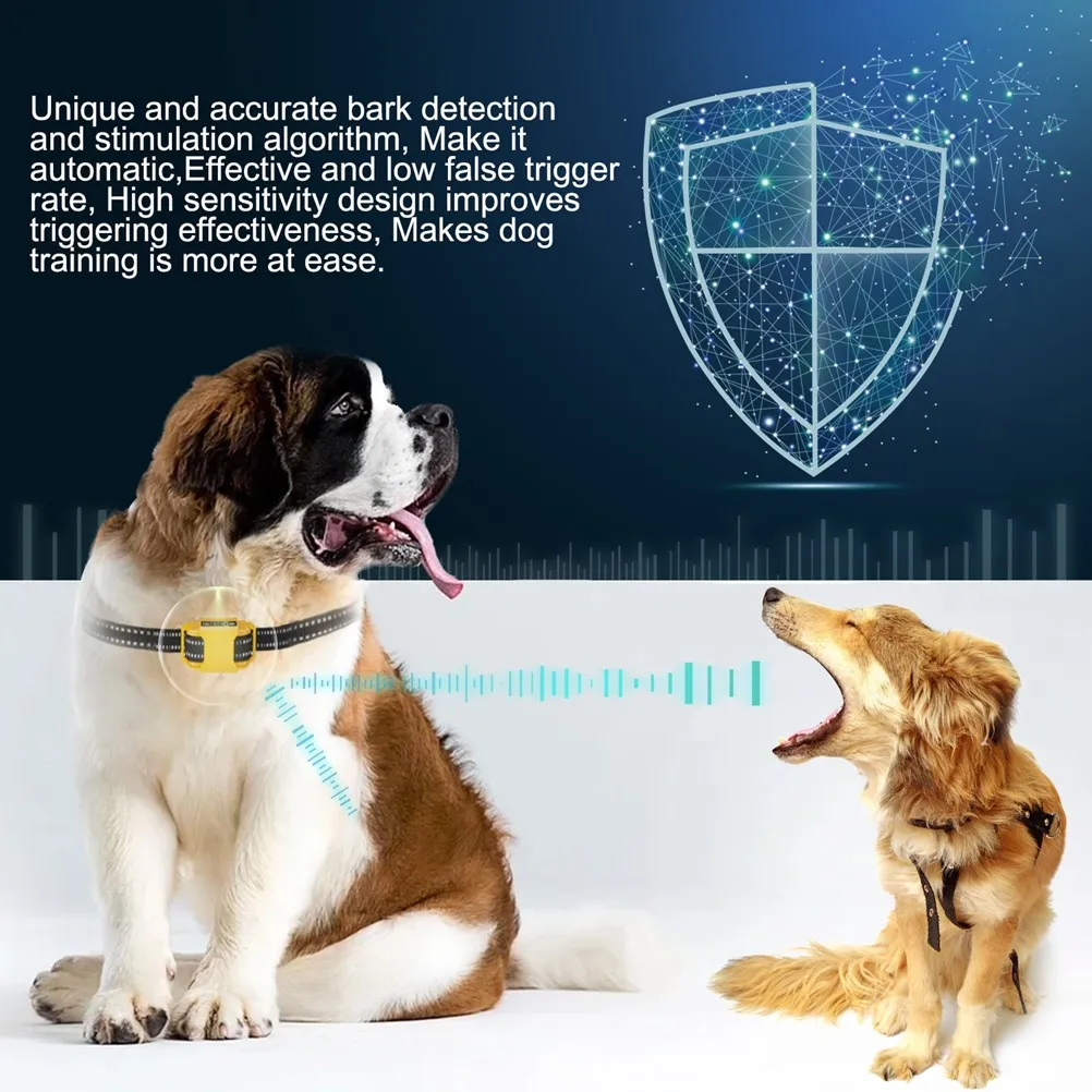 

Dog Training Collar Dog Bark Collar Electric Shock Anti-Barking for Small Medium Large Dog Training Rechargeable