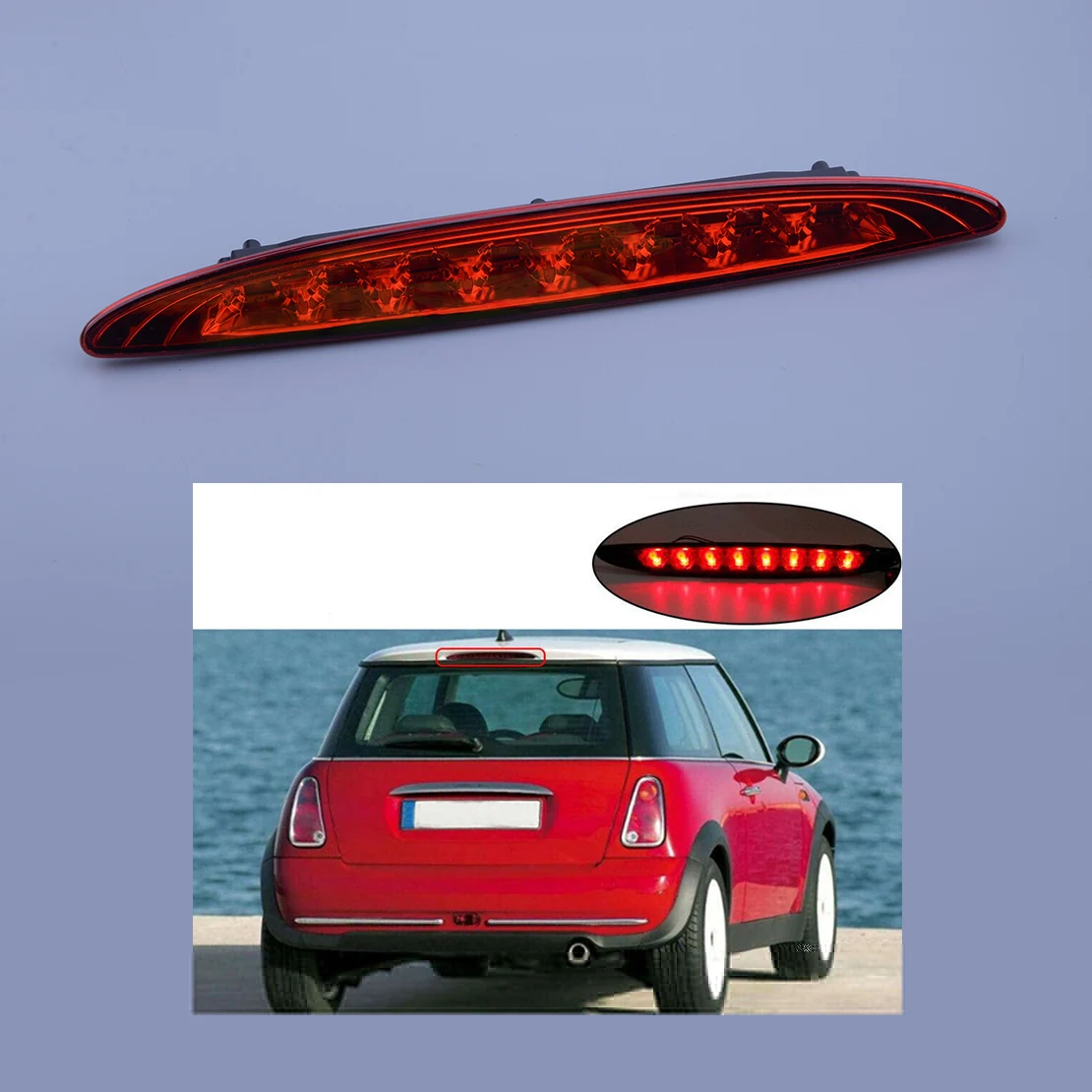 

12 В 5 Вт Красный 3RD третьей светодиодный задний стоп-сигнал светильник стоп-сигнала подходит для Mini Cooper One R50 R53