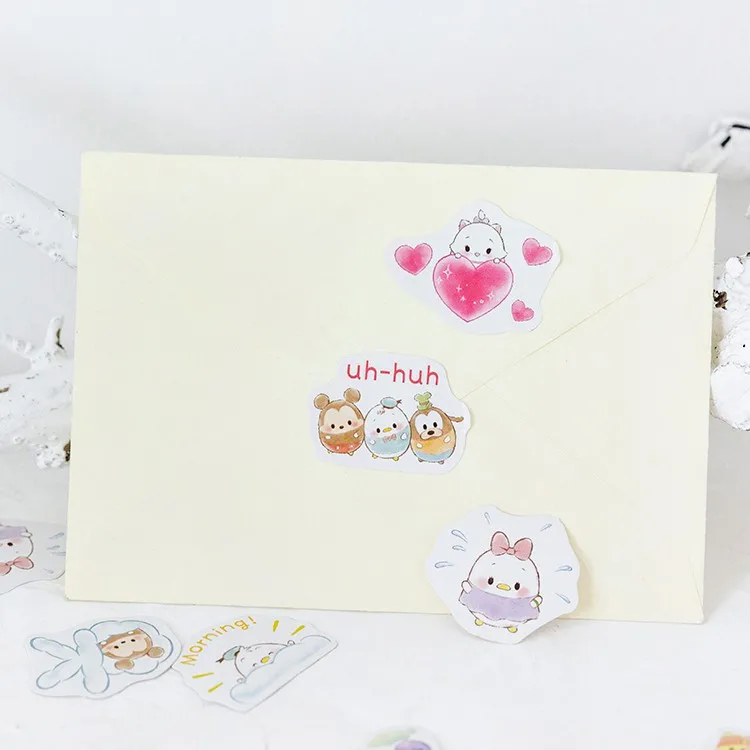 

45Pcs/box Cute Cartoon Animal Stickers Colorful Stickers Notebook Stickers Diary Decoration Stickers