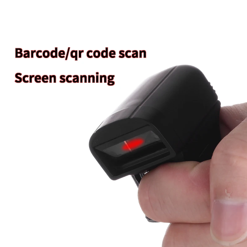 Мини размер Bluetooth беспроводной сканер штрих кода для пальцев переносной