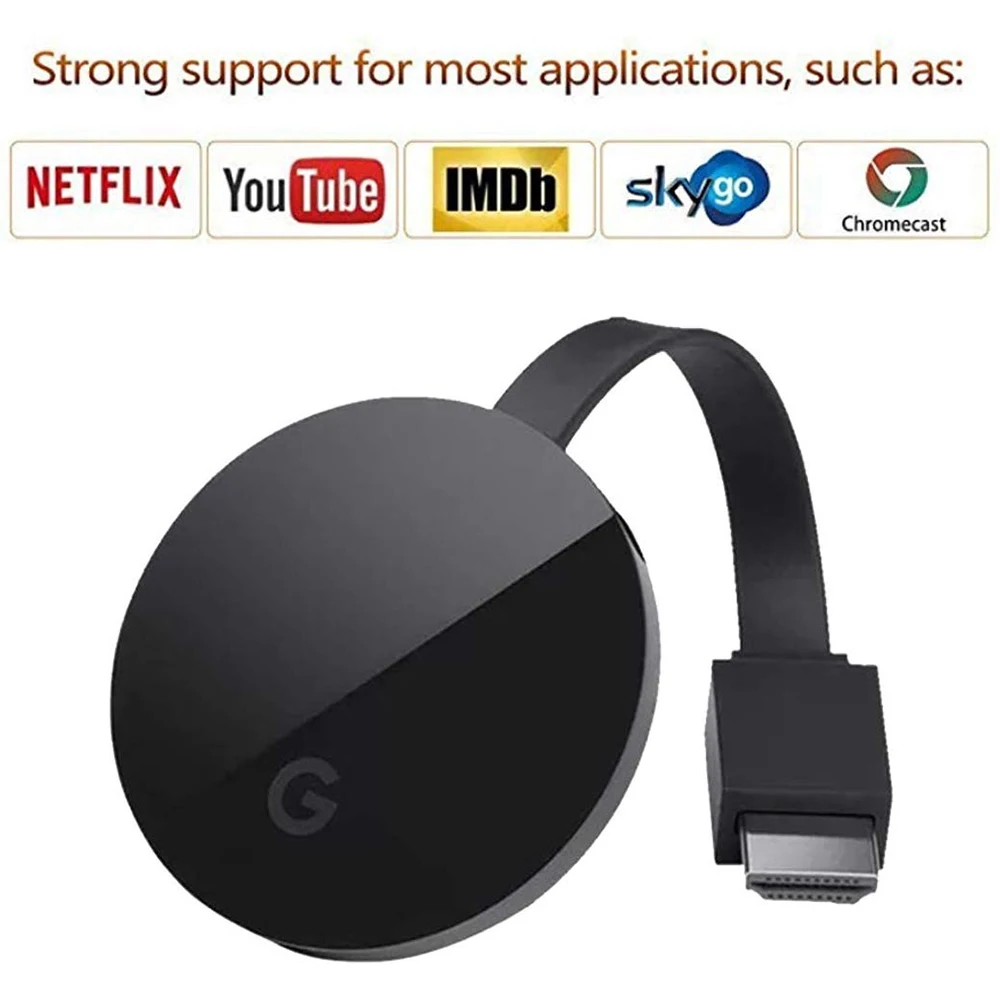 Беспроводной адаптер HDMI для экрана Google Chromecast 1080P iPhone Ipad Miracast Dongle ТВ улучшенный