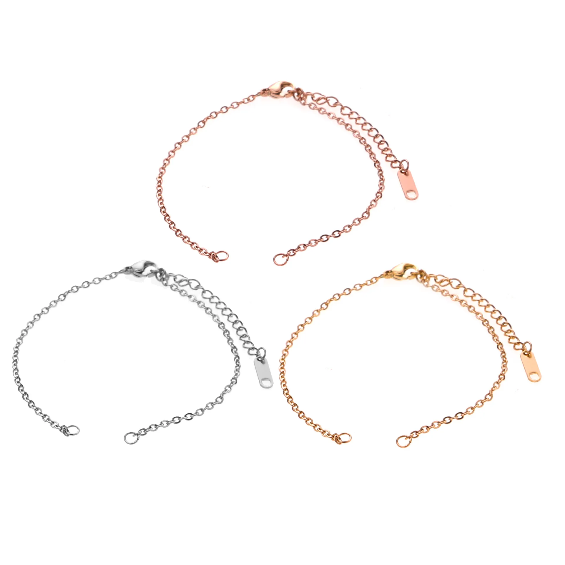 Оптовая продажа браслет-цепочка из нержавеющей стали регулируемый размер