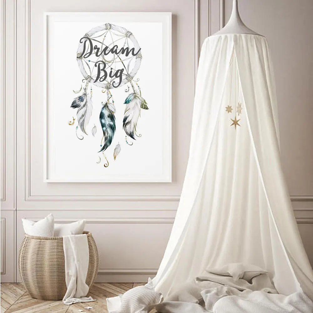 Мультфильм стрелы Ловец снов перо плакат HD Печать на холсте гостиная стена