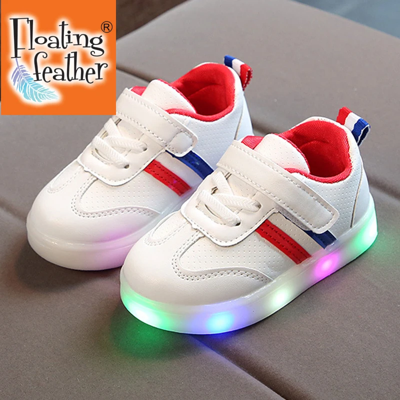 

Size 21-30 Children LED Shoes for Boys Glowing Sneakers for Baby Girls Toddler Shoes with Light up sole Luminous Sneakers tenis