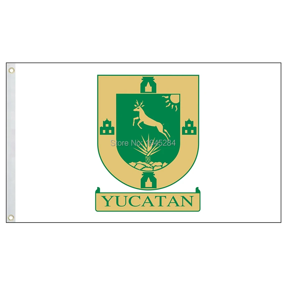 Флаг Штата Мексики Юкатан баннер штата мексиканский Штатив 3x5 футов 90x150 см