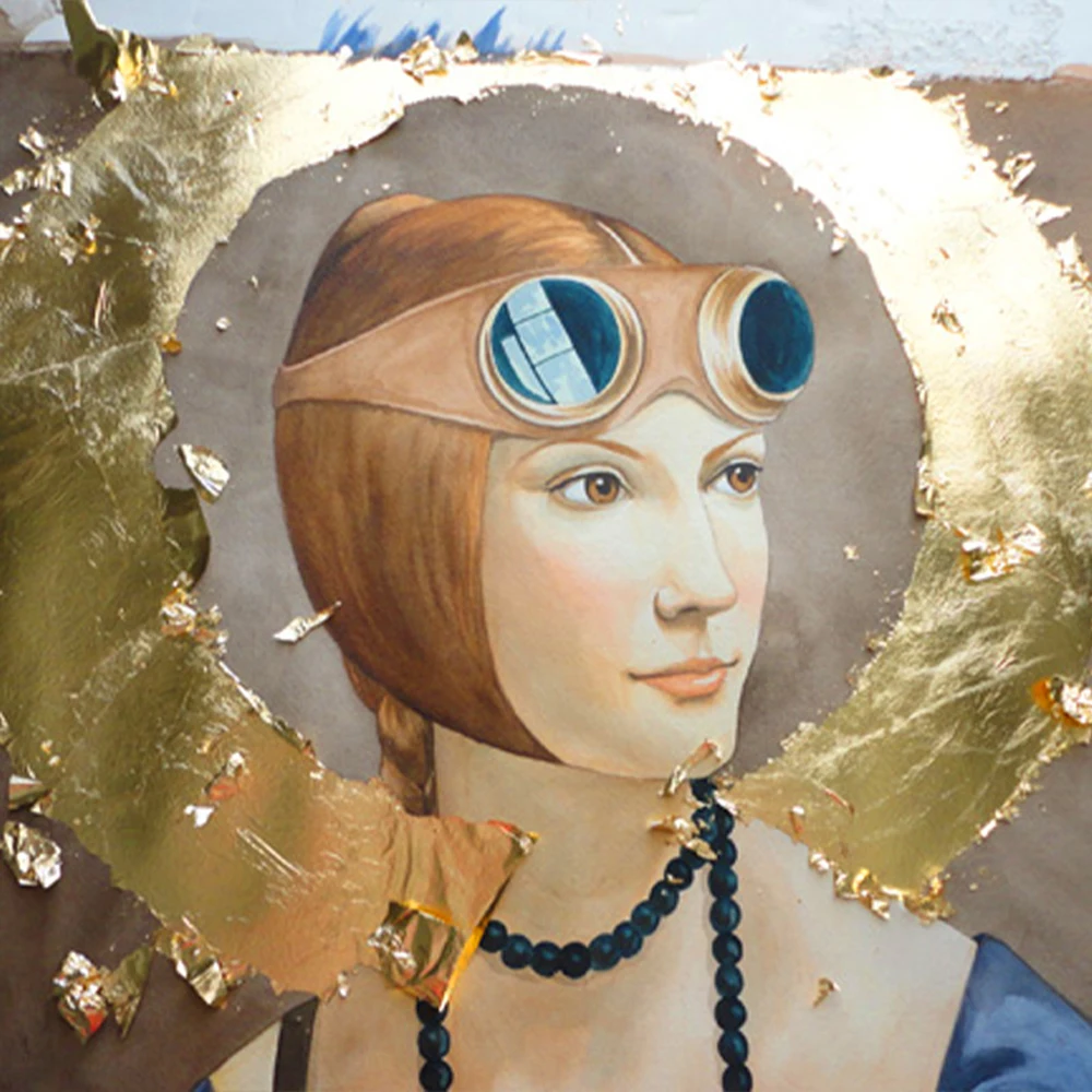 Имитация золотой листовой бумаги 100 шт Тайвань K блестящая домашняя