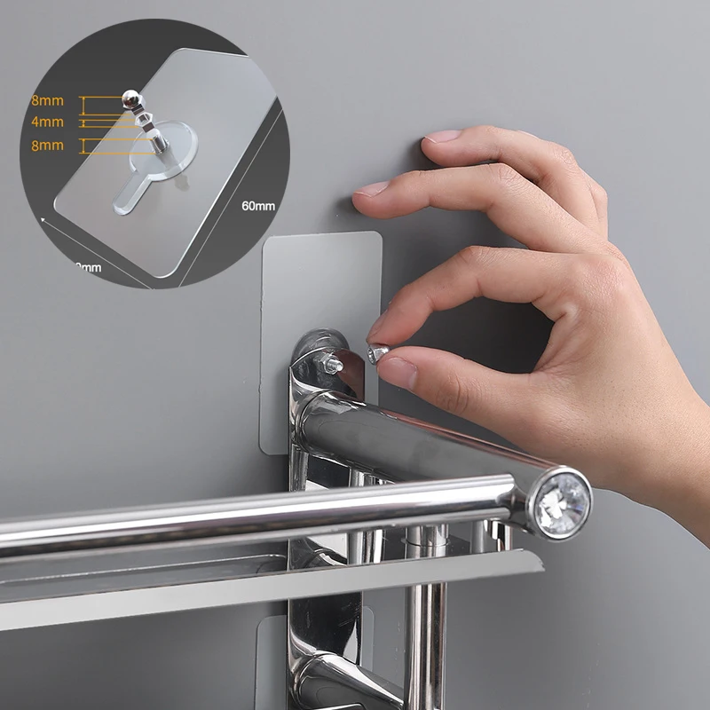 

1pc Self-Adhesive Hooks Non-Marking Sticking Nails Hang On The Wall Stick-on Sticky for Bathroom Kitchen Storage Room Tile Hooks