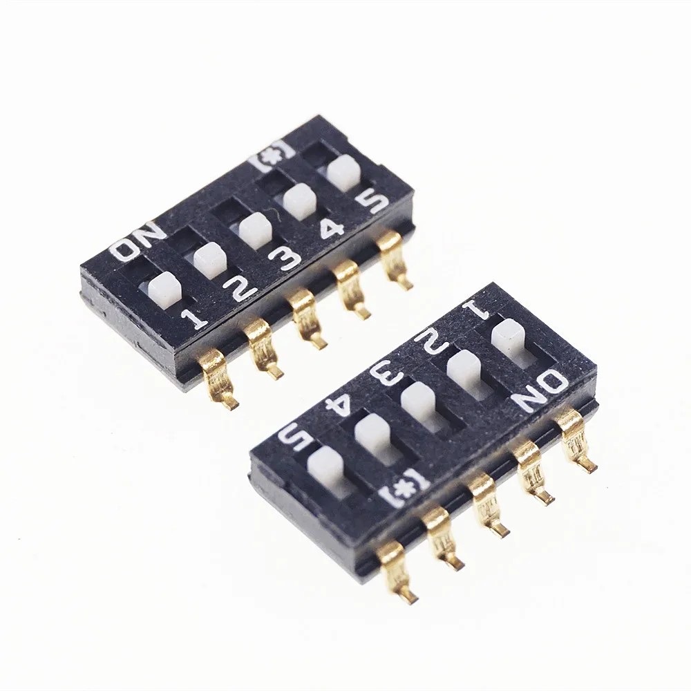 1000 шт./лента и катушка Dip Переключатели SPST 5 позиций 2 54 мм 0 100 дюймов шаг SMD слайд