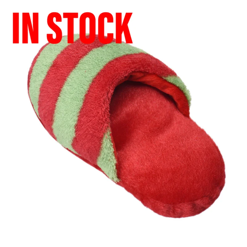 

Cute Plush Slippers Sounding Toy Simulation Squeaking Dog Pet Puppies Barking Walking Children Striped Sounding Slippers Toy