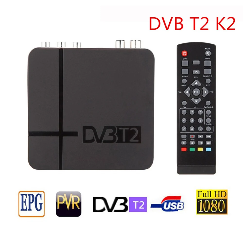 1080P PVR мини-приставка DVB-T2 эфирного цифрового спутникового ТВ-сигнала декодер тв-приставка RJ45 Lan ТВ-тюнер телеприставка