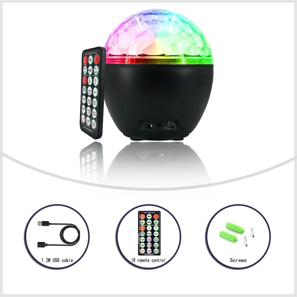DJ Light 16 цветов Вечерние огни Бар KTV сценическая лампа с голосовым управлением хрустальный магический шар свет лазерный сценический прожектор