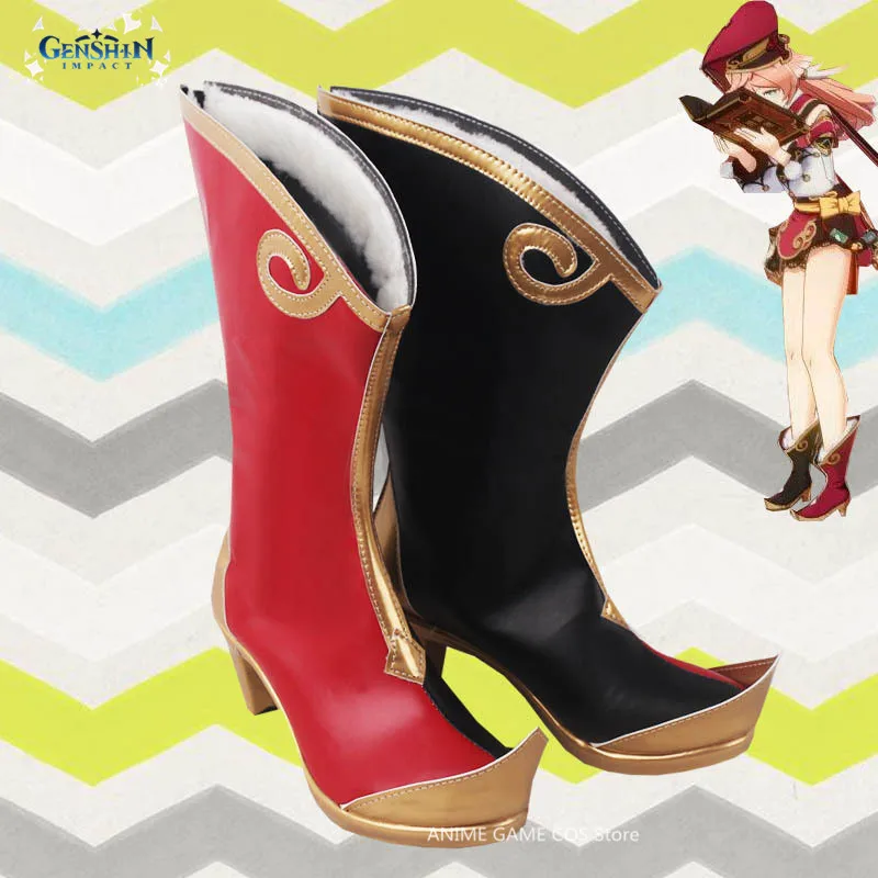 Ботинки COS Yanfei Game Genshin Impact милые стильные анимационные сапоги для косплея ботинки
