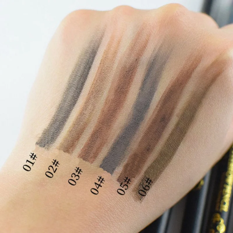 Отшелушивающий карандаш для бровей водостойкий легко окрашиваемый хорошее