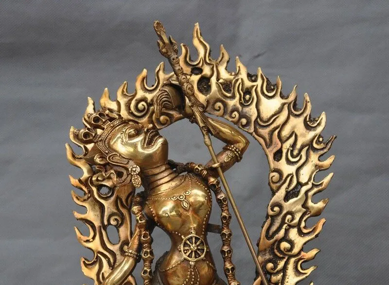 Статуя Будды 12 дюймовая тибетская буддистская латунная богиня дакини