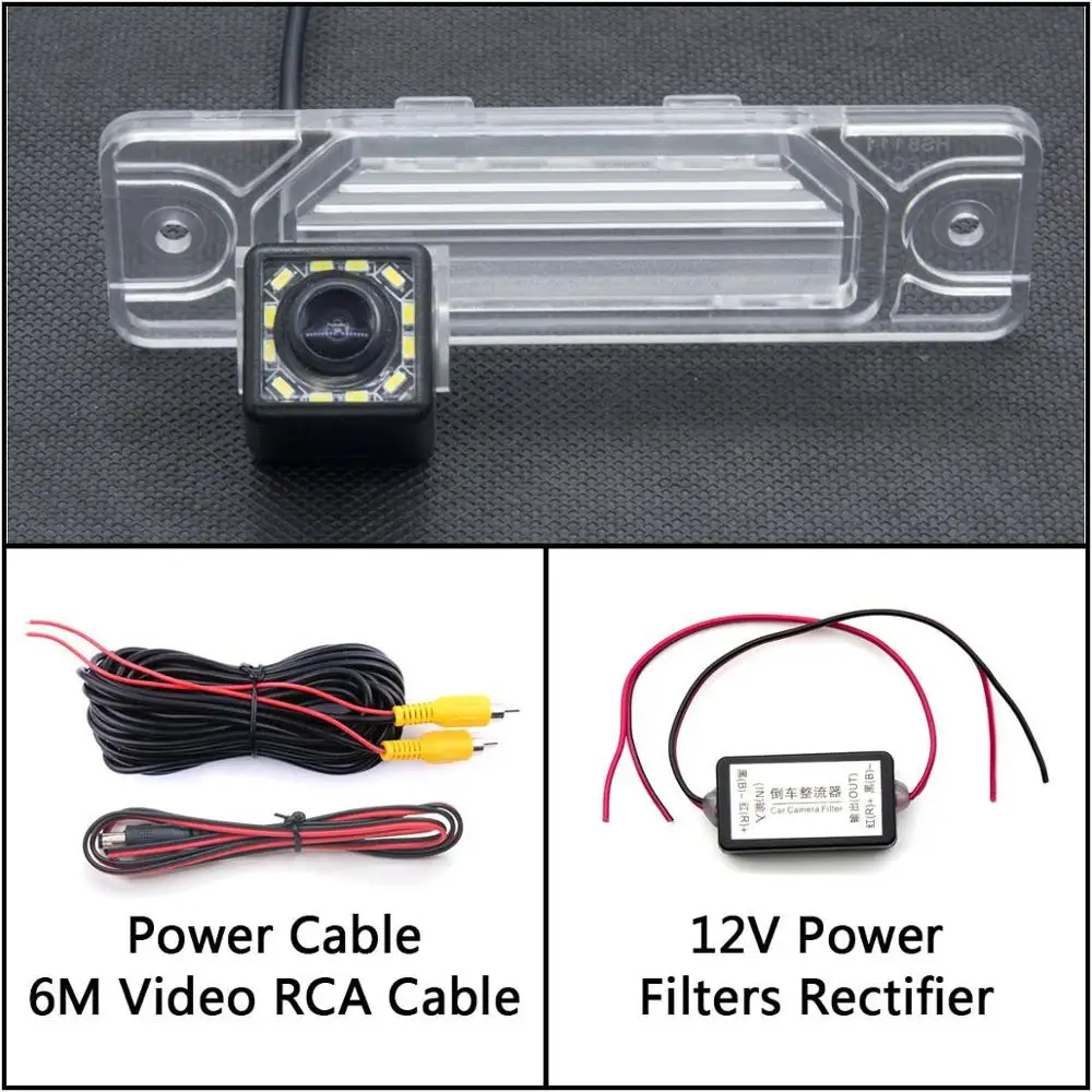 Camera With Filter 12 Светодиодный свет автомобиль резервная камера заднего вида Камера для Renault koleos 1 2007- samsung QM5 MK1 samsung SM5 KPQ/A32 заднего хода автомобиля - Название цвета: Camera With Filter