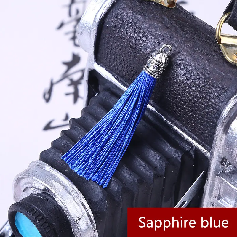 Sapphire blue 10 шт. мини металлический колпачок кисточка ювелирные изделия занавески одежды декоративные аксессуары DIY Ключ сотовый телефон сумка бахрома отделка кисточки кулон - Цвет: Sapphire blue