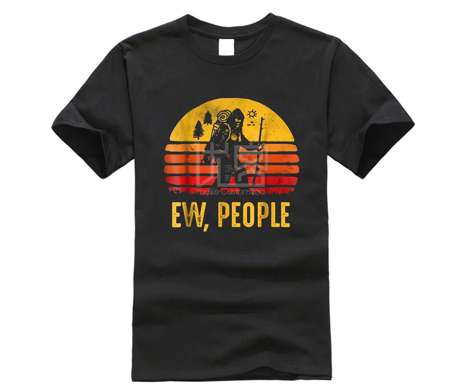 Брендовая мужская рубашка забавная Ретро футболка Bigfoot Ew People подарок для женщин и