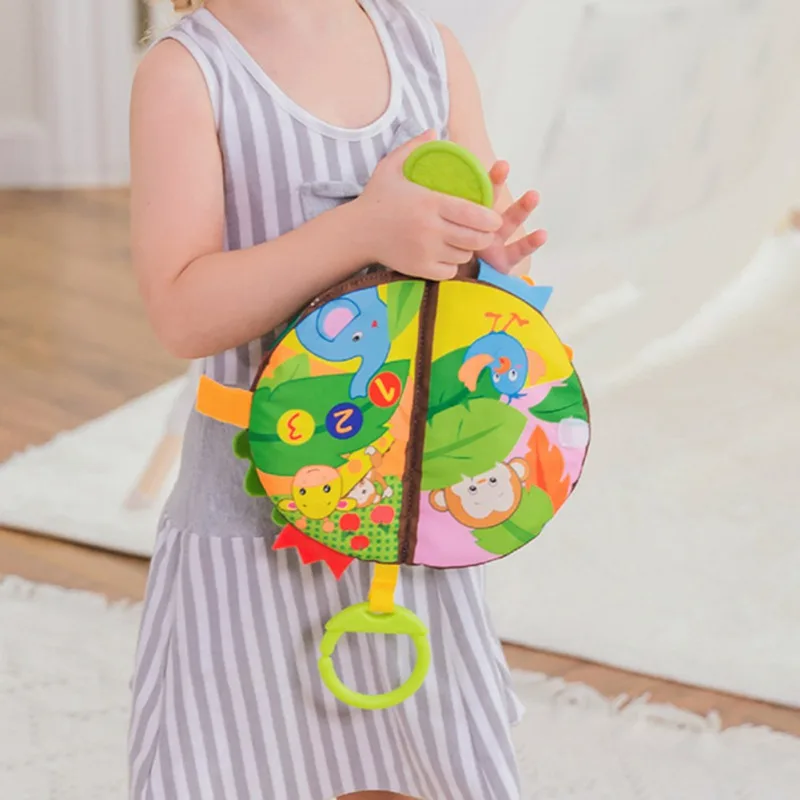 

Baby Toys Infant Baby Book Early Development Cloth Books For Kids Learning Education Activity Books Animal Tails Dinosaur