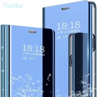 Умный зеркальный флип-чехол для Xiaomi Redmi Note 9 Pro, M2003J6B2G 2020 6,67 дюйма, роскошный Магнитный Вертикальный чехол для телефона