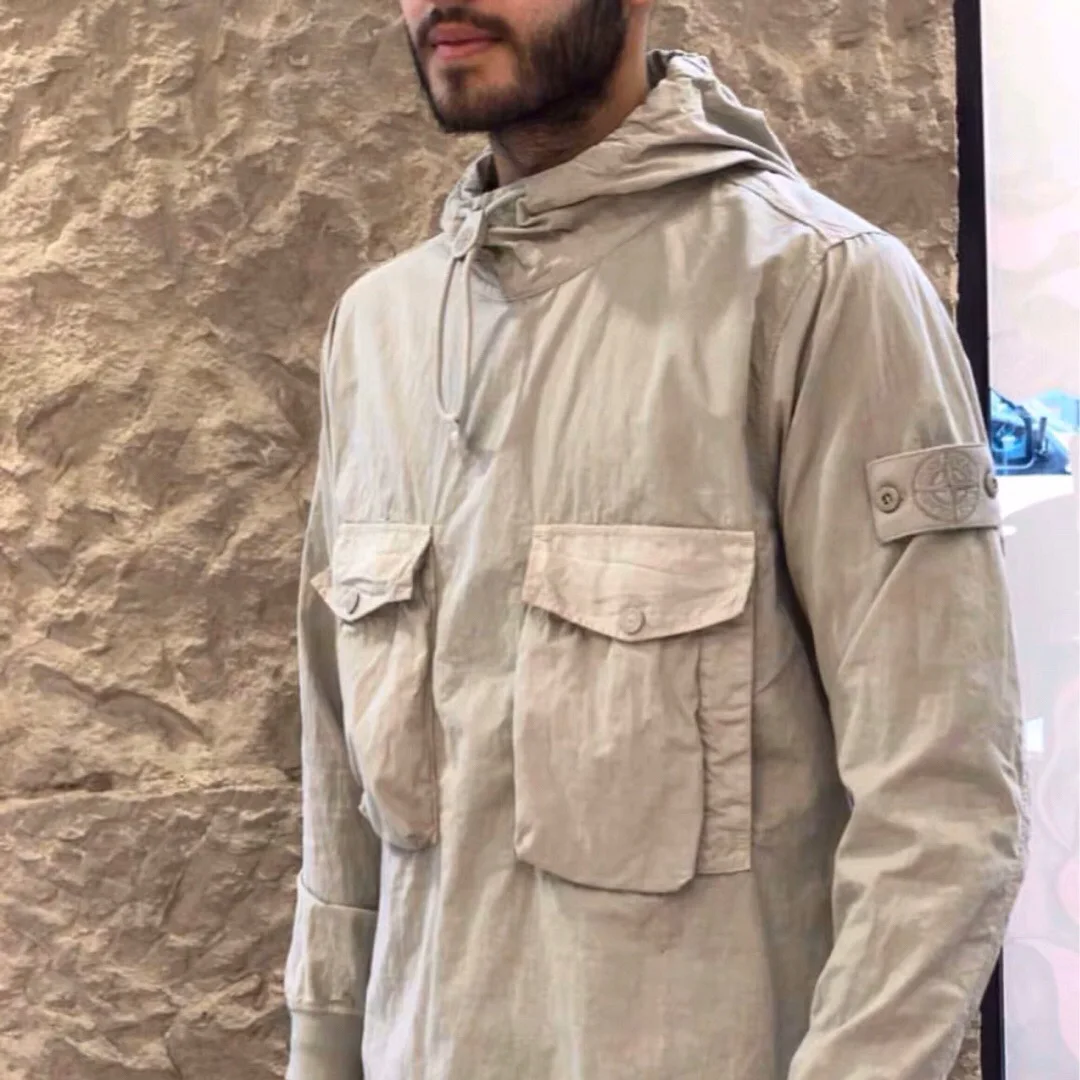 

European and American Fashion Fiber Nylon Double Bag Jacket Jacket japanese fashion men jacket fashion jacket men mens clothing