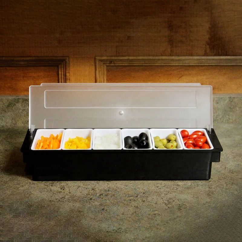 Ледяное охлаждение приправы сервировочный контейнер охлажденный гарнир панель