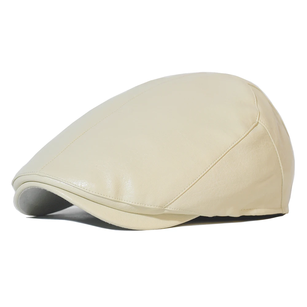 Зимняя теплая Кепка из искусственной кожи однотонная кепка газетчика женская