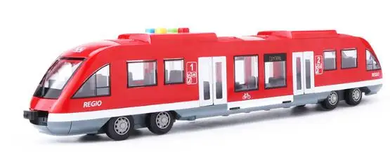 Красный Новая игрушка Моделирование городской метро игрушка автомобиль Детский подарок звуковое освещение моделирование метро модель подарок на день рождения горячий подарок игрушечный автомобиль - Цвет: Красный