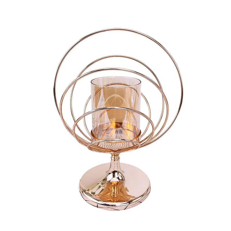 

Metal candle holder gold plating home decoration