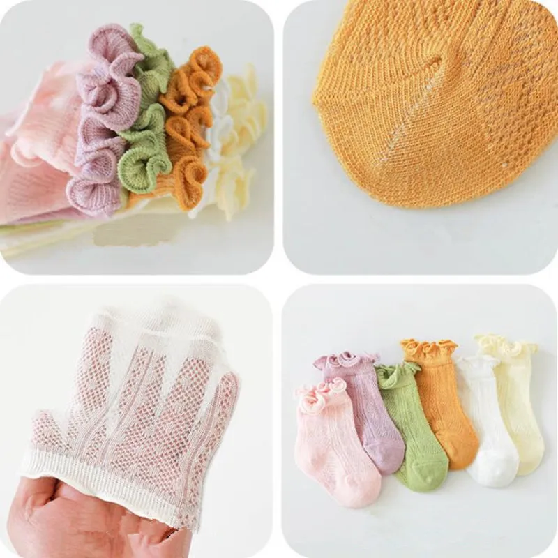 

Baby Socks Mesh Thin Breathable Baby Spring and Summer New Lace Socks Loose Mouth Boneless Newborn Socks