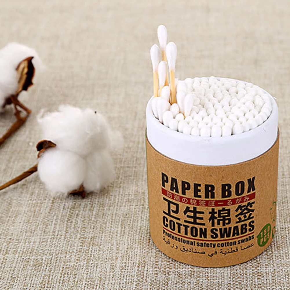Новое поступление 150 шт. одноразовые двойной головкой ватный тампон для макияжа