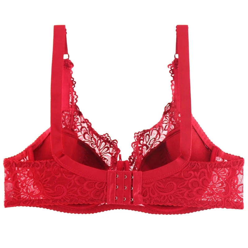 Сексуальный женский ультра тонкий бюстгальтер полный охват на косточках Кружева